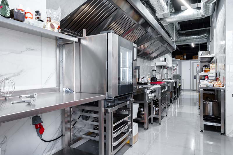Ohio restaurant commercial kitchen cleaners showing kitchen after cleaning with range vents and storage areas cleaned