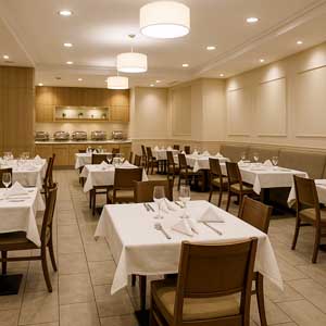 Ohio event venue, banquet hall, and entire area cleaning services showing dining area in a convention center.